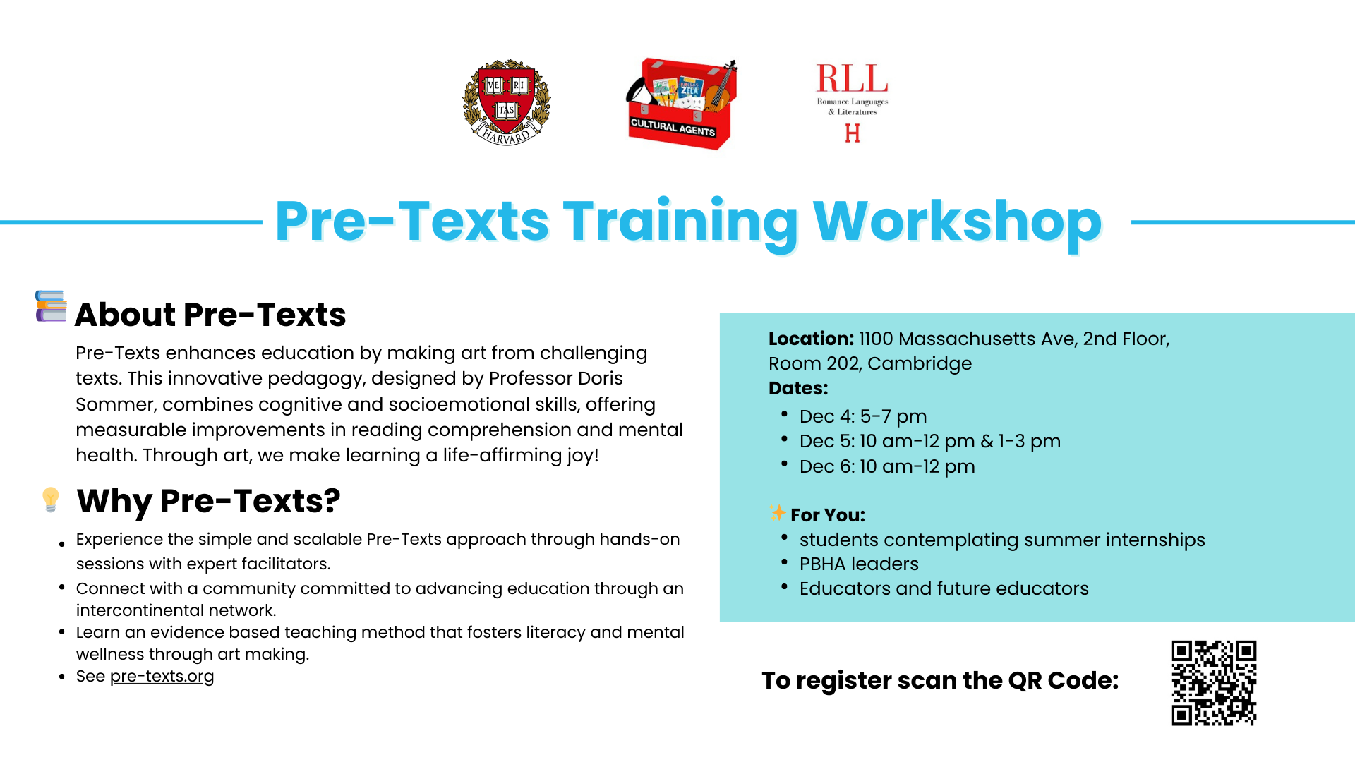 Pre-Texts Training Workshop - December 4-6 2024